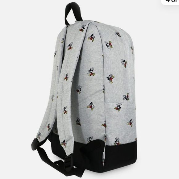 NWT Disney Store Mickey Mouse Backpack School Adult Bluish Gray - Picture 2 of 3